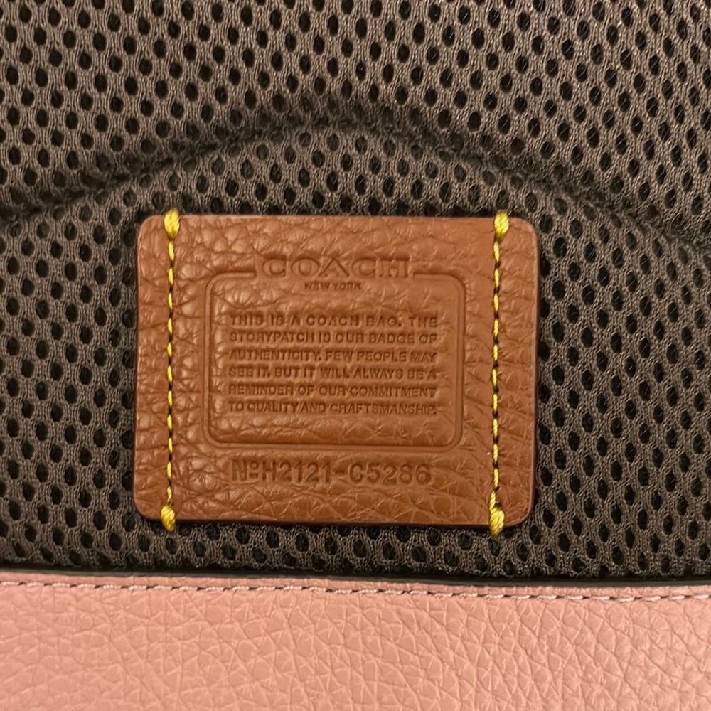 Coach Pink and Orange Leather Backpack - Picture 4 of 10